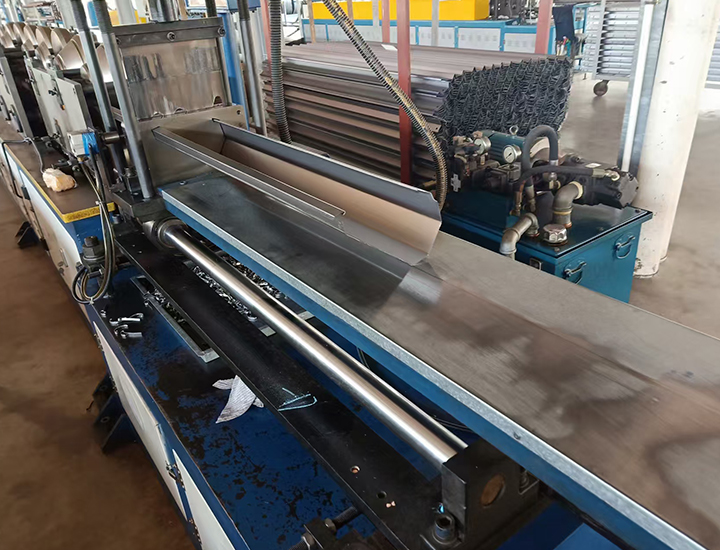 Chicken feeding trough forming machine